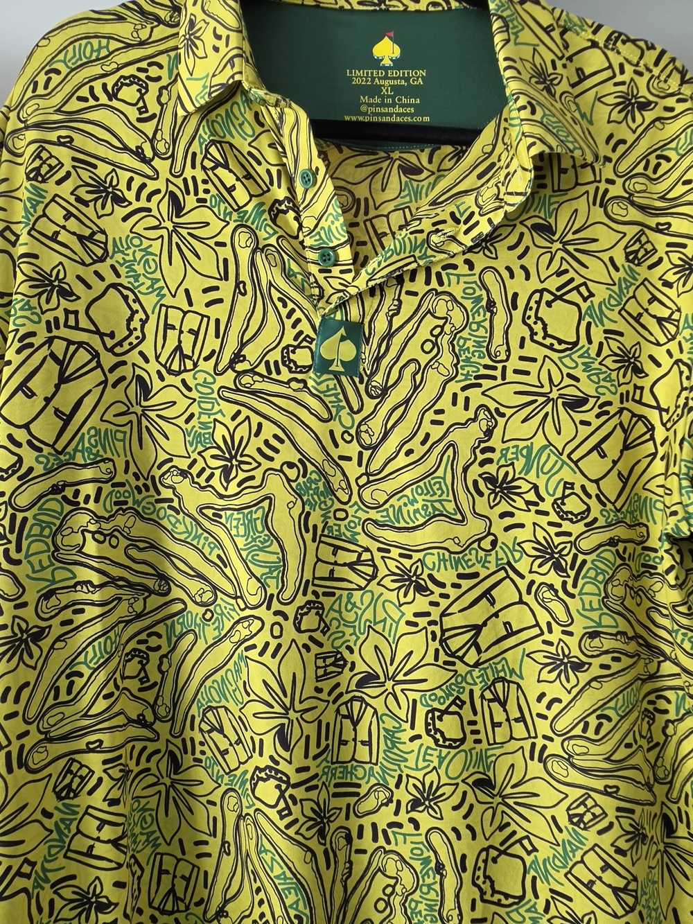 Pins And Aces Limited Edition Augusta Collection Printed Polo Shirt